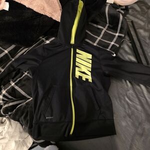 Nike Kids Jacket in Black and Neon Yellow